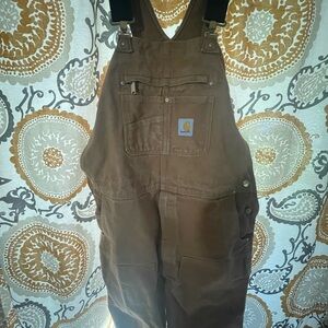 Carhartt Dark Brown Bib Overalls